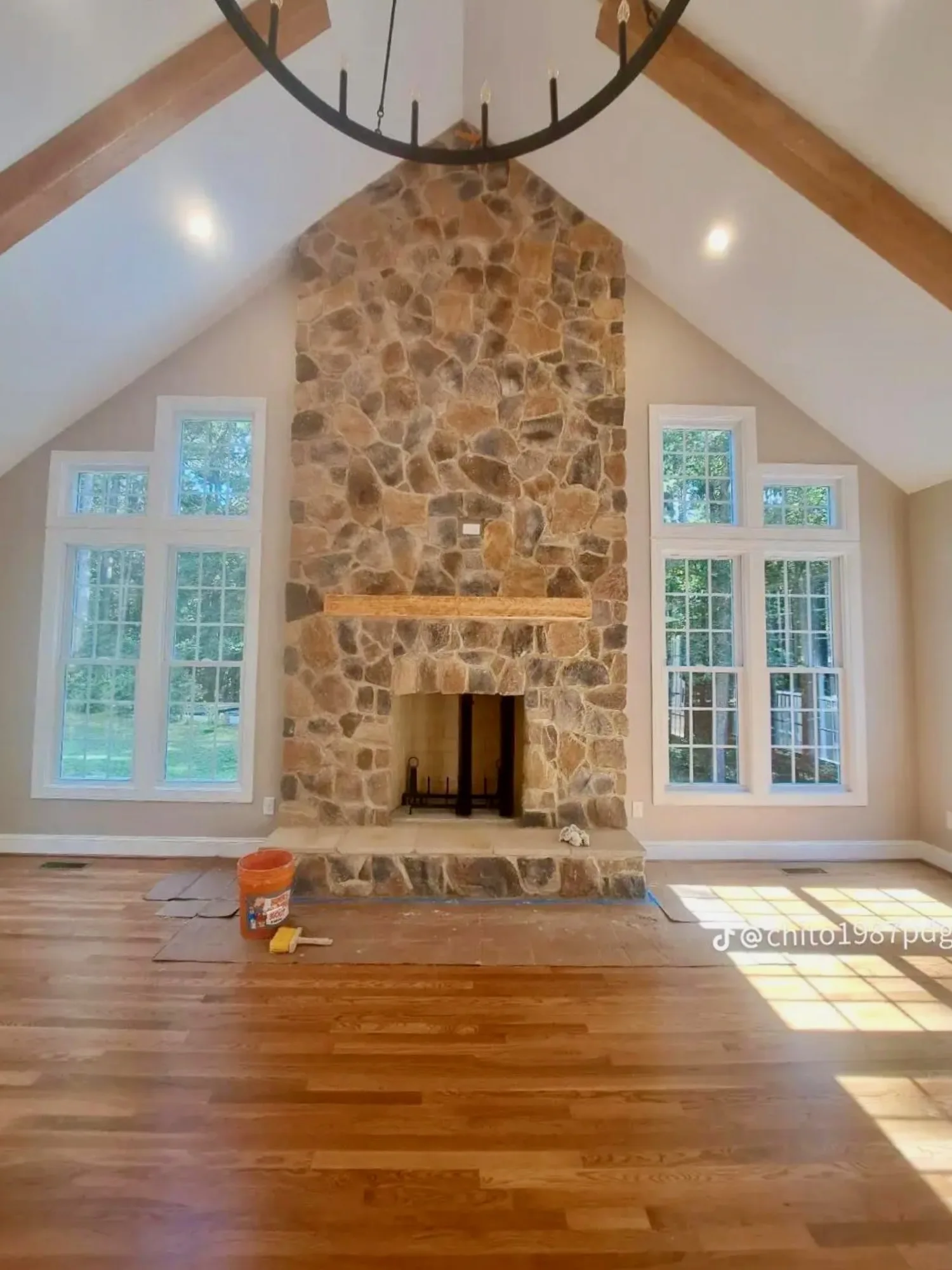 Interior stone fireplace and exterior improvement work by CG Construction LLC