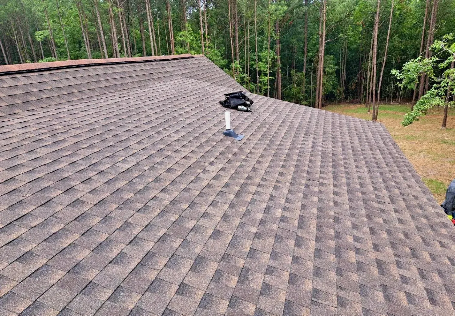 Architectural asphalt shingle roof installed by CG Construction LLC in North Carolina